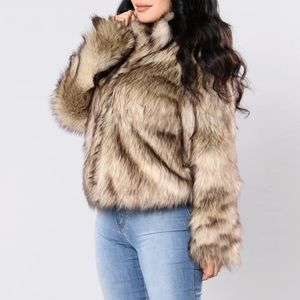 NEW Fashion Nova Faux Fur Coat